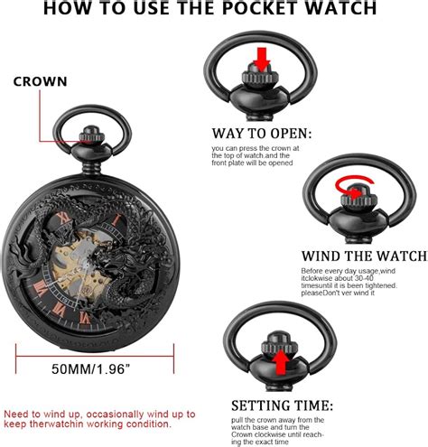 Buy Men's Mechanical Classic Design Hand Wind Pocket Watch Roman ...