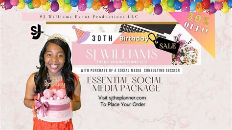 SJs 30th Birthday Sale!!: Virtual Social Media Consulting Session ...