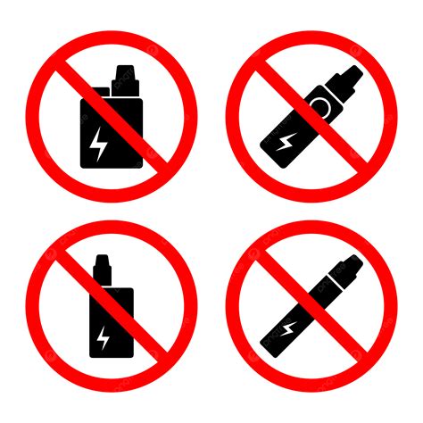No Vape Vaping Sign Pack Vector, No Vape Vaping Sign Pack, No Vape ...