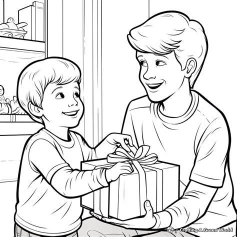 Free Coloring Book Pages On Gifts