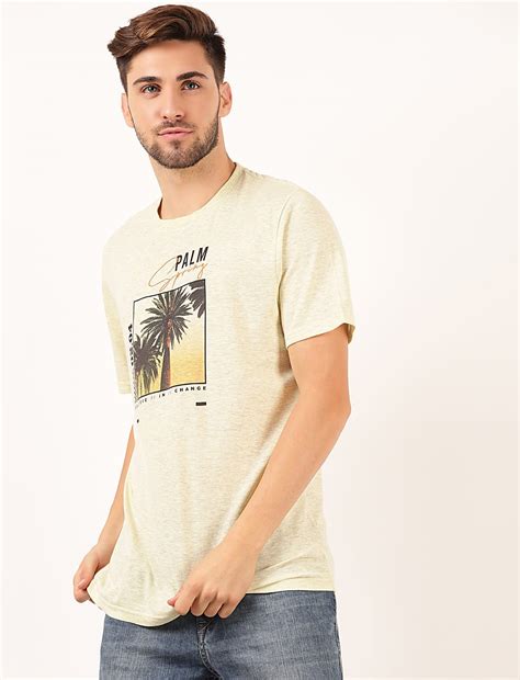 Buy Pure Cotton Printed Round Neck T-Shirt at Marks & Spencer