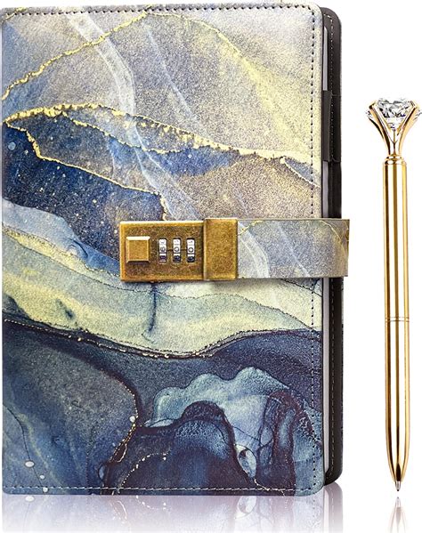 Amazon.com : AMZRUS Diary with Lock and Pen, A5 PU Leather with Lock ...