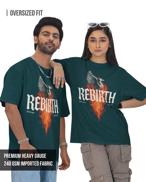 Oversized Tshirts : ZR Rebirth Unisex Oversized T-Shirt – zenrobe