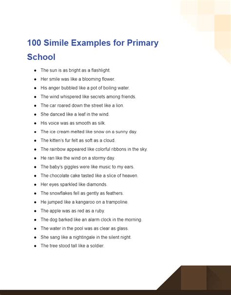 Simile - 99+ Examples, How to Write, PDF, Tips