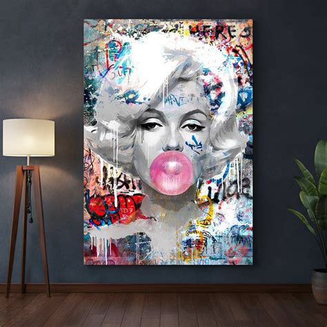 Bubblegum Woman Altered Art – Quirky Modern Canvas Wall Painting ...