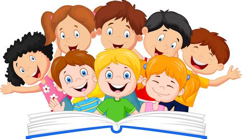 Kids Reading Clipart - Children Reading Clipart - Png Download - Full ...