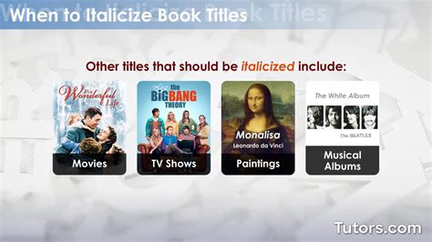 Are Tv Shows Italicized - Do You Put Names Of Musicals In Quotes? - RFKYLN