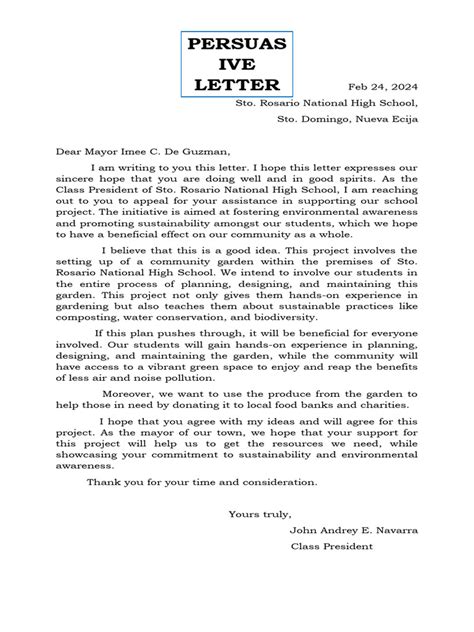 Persuasive Letter Example 的图像结果