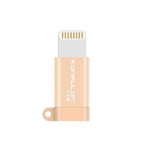 Adapter KONFULON Micro USB na iPhone lightning zlatni - Mob-Shop