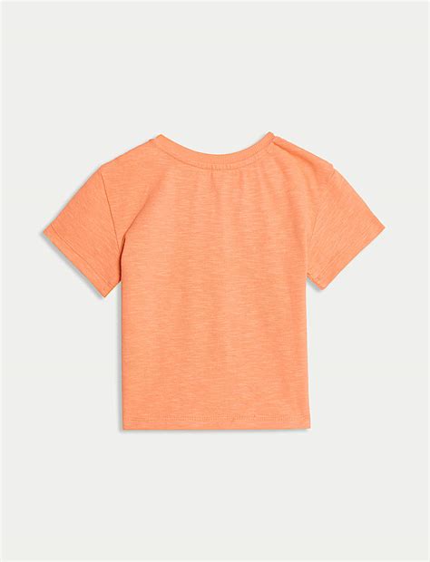 Buy Pure Cotton Hello World T-Shirt (0-3 Yrs) at Marks & Spencer