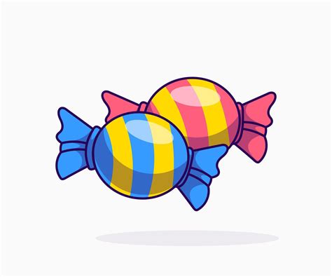 candy icon vector illustration. flat cartoon style. on a white ...