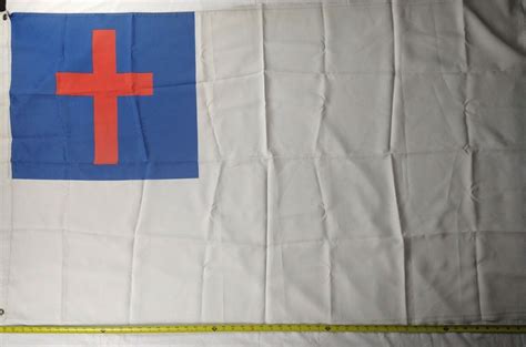 Blue White Flag With Cross