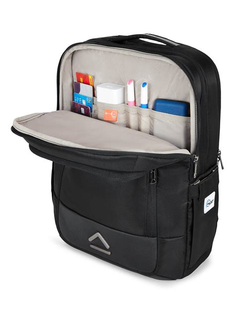 Shop Eco-friendly Edge Alphatech Pro Black Laptop Backpack