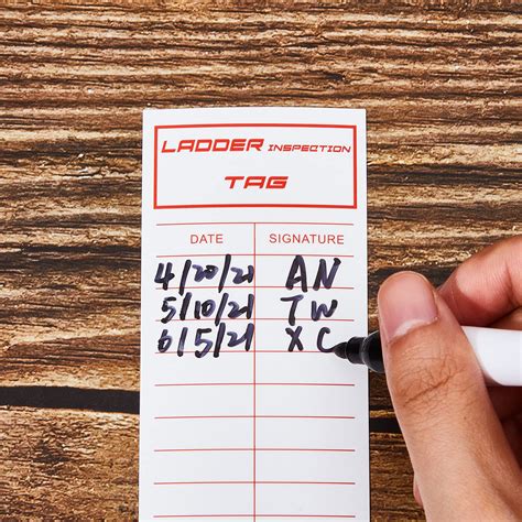 50 Sheets Ladder Inspection Labels Safety Stickers For Ladders 8 ...
