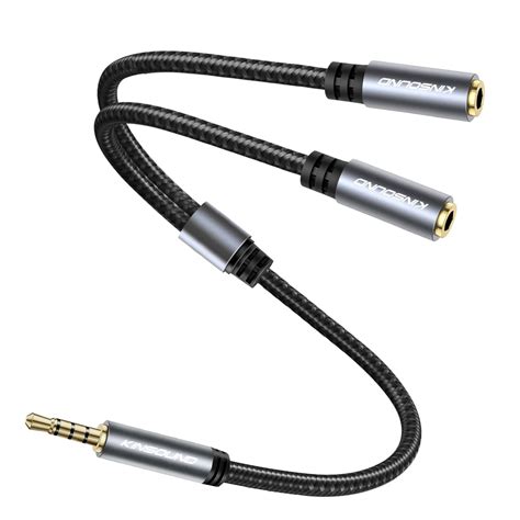 Kinsound Headphone Splitter, 3.5mm Audio Stereo Y Splitter Cable Male ...