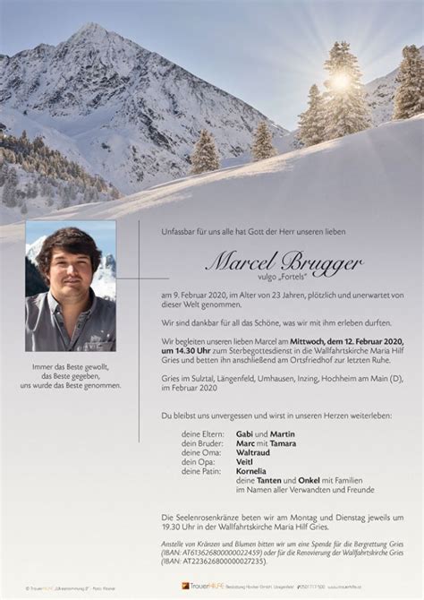 Bergrettung trauert um Marcel Brugger ( 23) - UnserTirol24