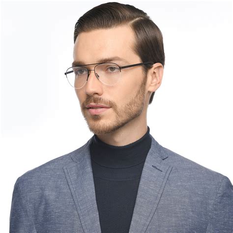 Buy Black Half Rim Aviator Fossil PREMIUM FOS 7153 G-3 Eyeglasses at ...
