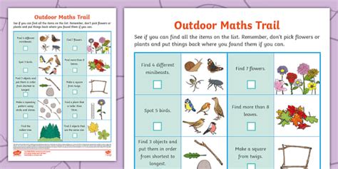 👉 Outdoor Maths Trail
