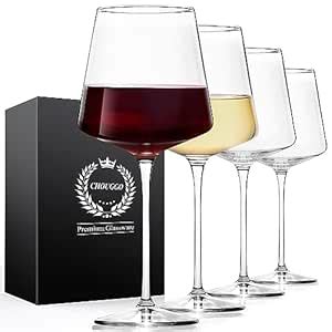 Buy Chouggo 21Oz Square Wine Glasses Set of 4 Online at Low Prices in ...