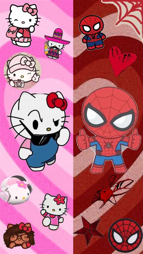 [100+] Hello Kitty And Spiderman Wallpapers | Wallpapers.com