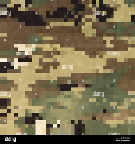 Urban Camouflage Background. Army Military Pattern. Green Pixel Fabric ...