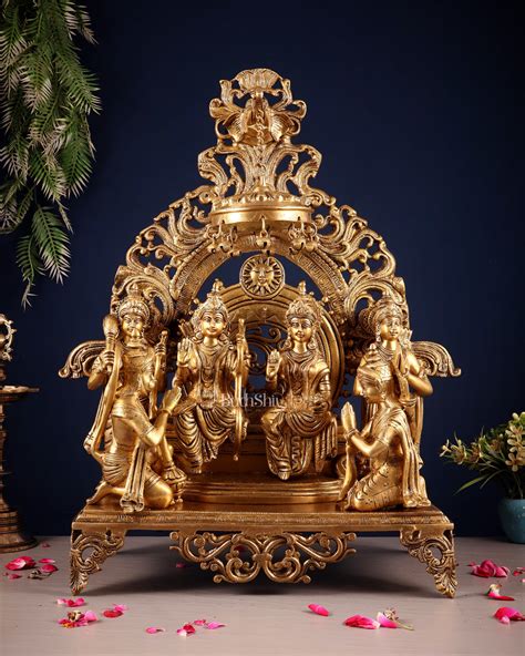 Buy Brass Complete Ram Darbar 23 inch - Budhshiv.com