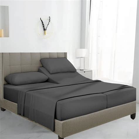 Amazon.com: Split King Sheet Set - Luxury Split King Sheets for ...