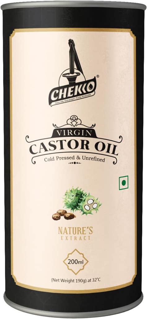 Chekko Cold Pressed Virgin Castor Oil | 100% Natural, Pure & Wood ...