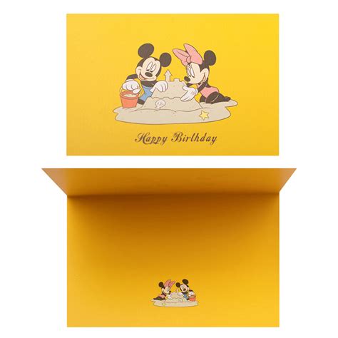 Yellow Mickey Minnie Fold Card - Set of 10 – Pink Palette Stationery