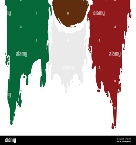 Splashes of paint with the colors of the Mexican flag: red, white ...