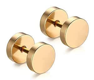 Buy Asma Jewel House Unisex Dumbbell Design Hiphop Trendy Stainless ...