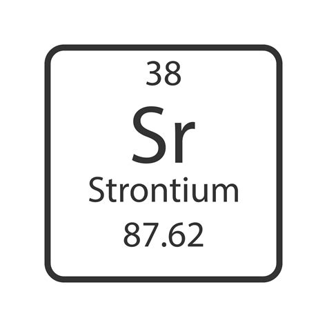 Strontium symbol. Chemical element of the periodic table. Vector illustration. 10419894 Vector ...