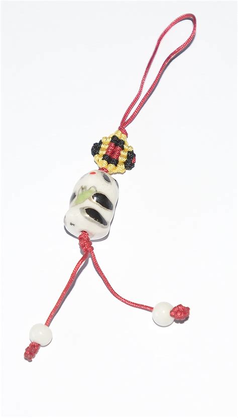 Buy Japanese And Chinese Ceramic Lucky Panda Phone Charm With Mystic ...