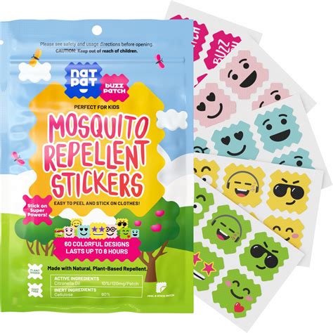 Amazon.com: NATPAT Buzz Patch Mosquito Patch Stickers for Kids (60 Pack) - The Original All ...