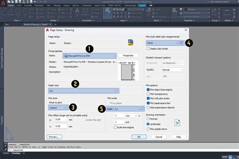 AutoCAD Page Setup Command 的图像结果