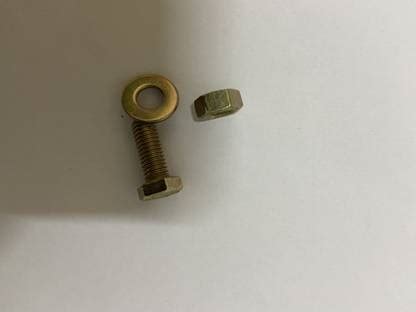 mauli enterprises Nut & Bolt Set NUT BOLT M8X20 WITH WISER set of 25 ...