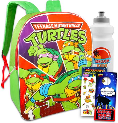 Amazon.com | Bioworld Teenage Mutant Ninja Turtles Shell Backpack With ...
