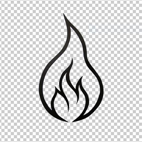 Premium PSD | Fire flame in outline png