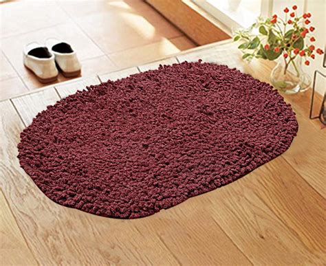 Kuber Industries Soft Cotton Shaggy Door Mat 16"x24" (Pink) -CTLTC1144 ...