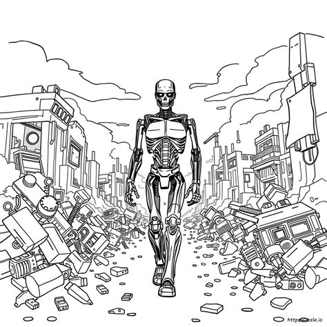 Image result for Terminator Coloring Pages