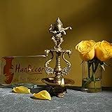 Two Moustaches Brass Ganesha Wall Hanging Diya with Bells for Home ...