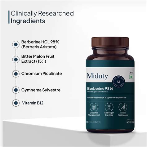 Miduty Berberine Blood Sugar Control Tablet
