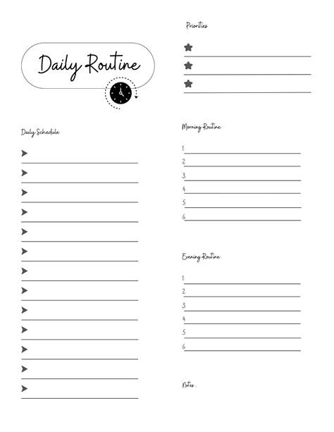Image result for Daily Routine Planner