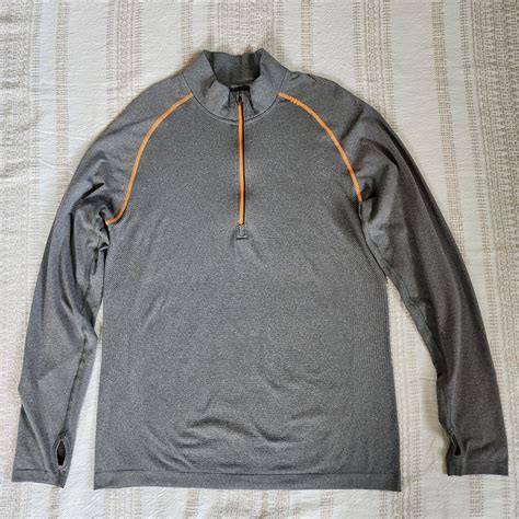 Lululemon Mens Quarter Zip 1/4 Metal Vent Tech Long S… - Gem