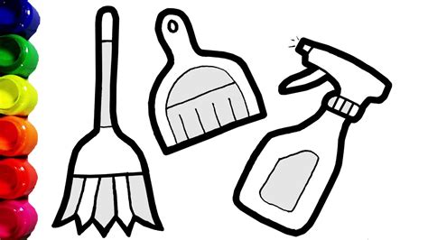 Image result for Cleaning Tools Drawing