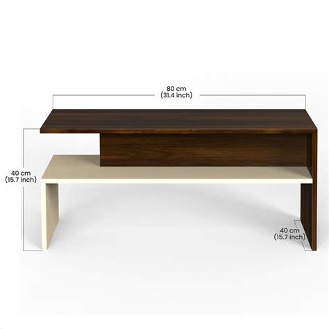 Taurley Coffee Table Center Table Eessentia Range Brown Maple & Beige ...