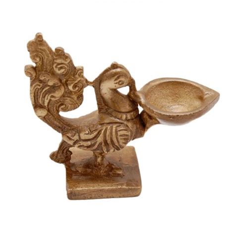 Buy Peacock Deepak Brass Showpiece Online at Best Price