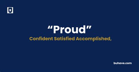 proud Meaning, Definition, Synonym & Antonym (2025) | BUHAVE