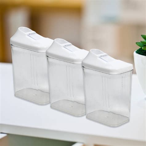 Kitchen Storage Jars & Container Set 3pc , Transparent Jar Set For hom ...
