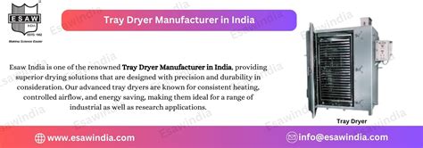 Tray Dryer Manufacturer in India - Esaw India | ESAW Microscopes and ...